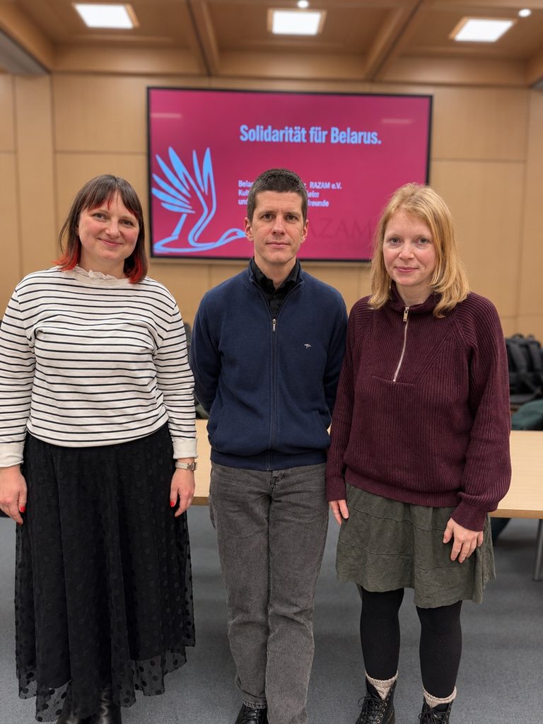 gruppenportrait vor solidarität für belarus präsentation